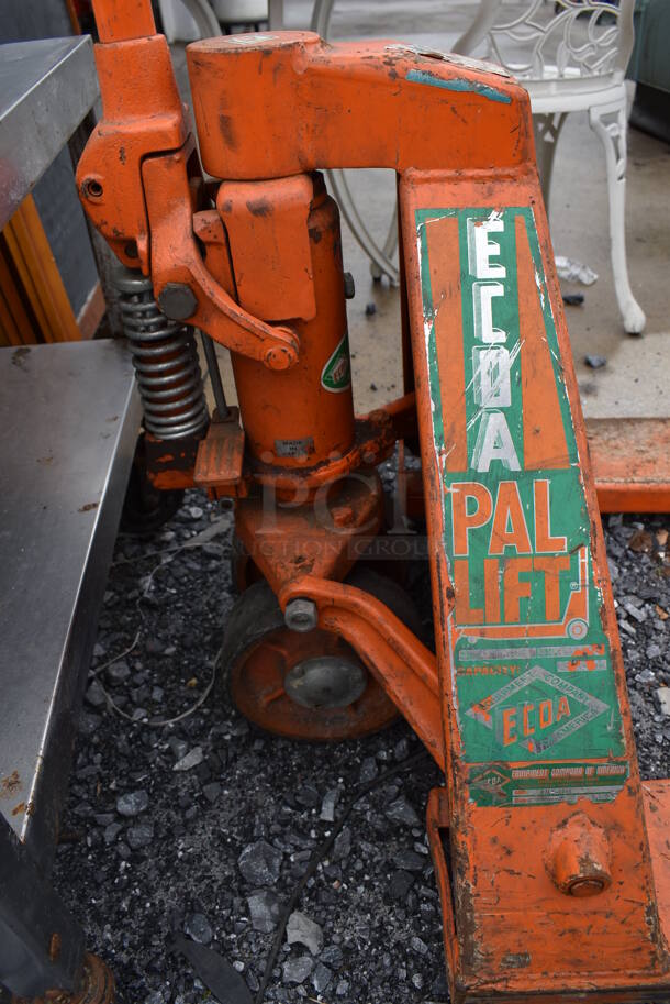Elda PAL5-2748 Orange Metal Commercial Pallet Jack. 62x27x50 - Image 6 of 6