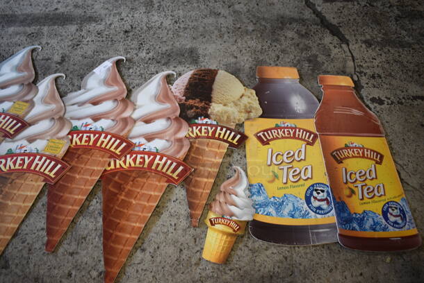 10 Various Signs; 8 Ice Cream and 2 Bottles of Tea. 10 Times Your Bid! - Image 4 of 4