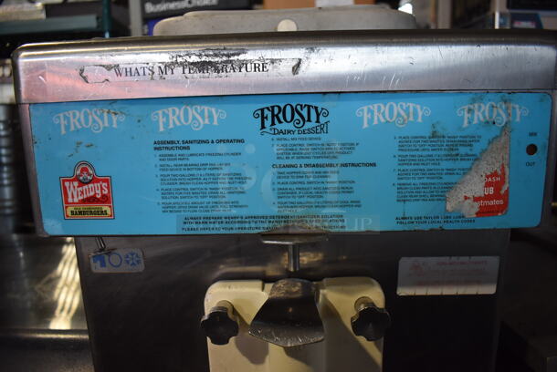 Taylor 358-33 Stainless Steel Commercial Floor Style Single Flavor Soft Serve Ice Cream Machine on Commercial Casters. 208-230 Volts, 3 Phase. 16x32x57 - Image 4 of 6