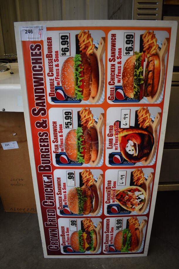 4 LED Menu Board Signs. 48x24. 4 Times Your Bid! - Image 5 of 8