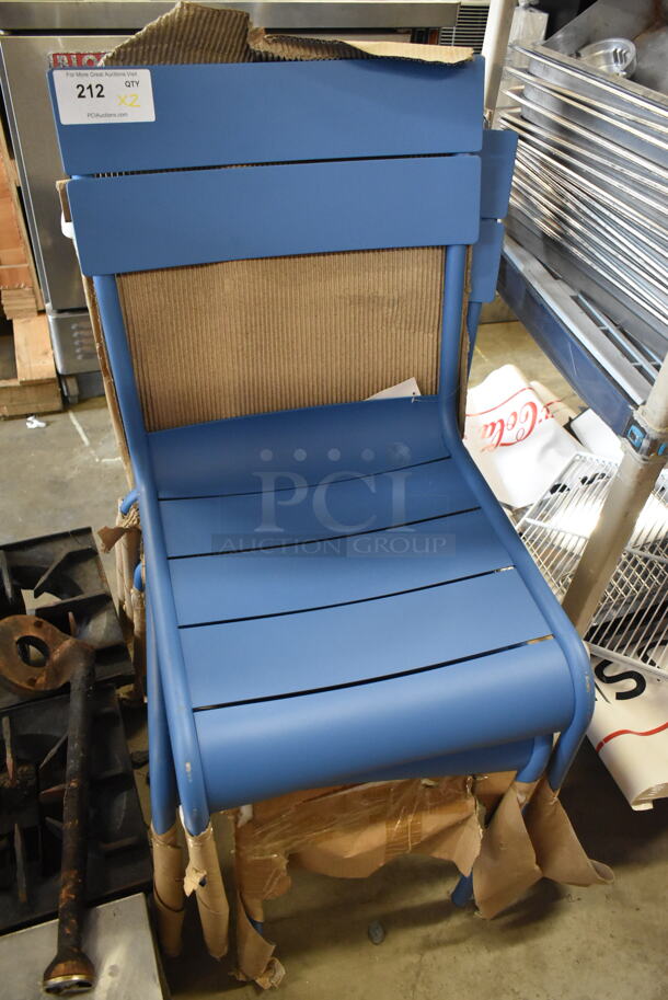 2 BRAND NEW SCRATCH AND DENT! PH812CBY Blue Dining Height Chairs. 2 Times Your Bid! - Image 3 of 4