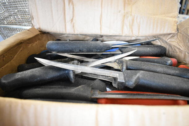 65 SHARPENED Stainless Steel Knives Including Boning/Fillet Knives. 65 Times Your Bid!  - Image 2 of 5