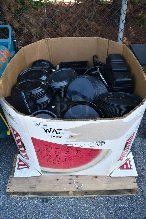 ALL ONE MONEY! PALLET LOT of Various Items Including Trays, Plates and Drop In Bins.  - Image 1 of 5