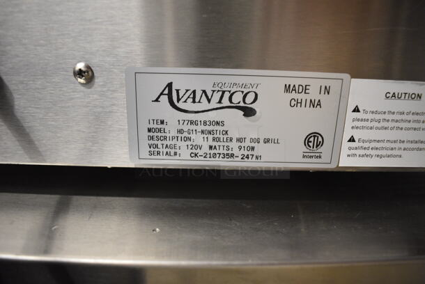 Avantco 177RG1830NS Stainless Steel Commercial Countertop Hot Dog Roller. 120 Volts, 1 Phase. 23x19x9. Tested and Does Not Power On - Image 6 of 7