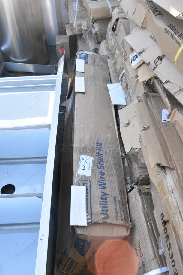 BRAND NEW SCRATCH AND DENT! Steelton 465C1448KE5 14" x 48" NSF Chrome 5-Shelf Kit with 72" Posts. May Be Missing Pieces.  - Image 2 of 3