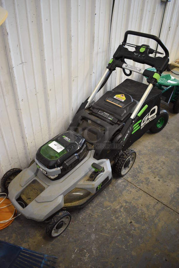 Go Power Model LM2100 Lawnmower. 24x58x40. Tested and Working But Battery Is Not Included
