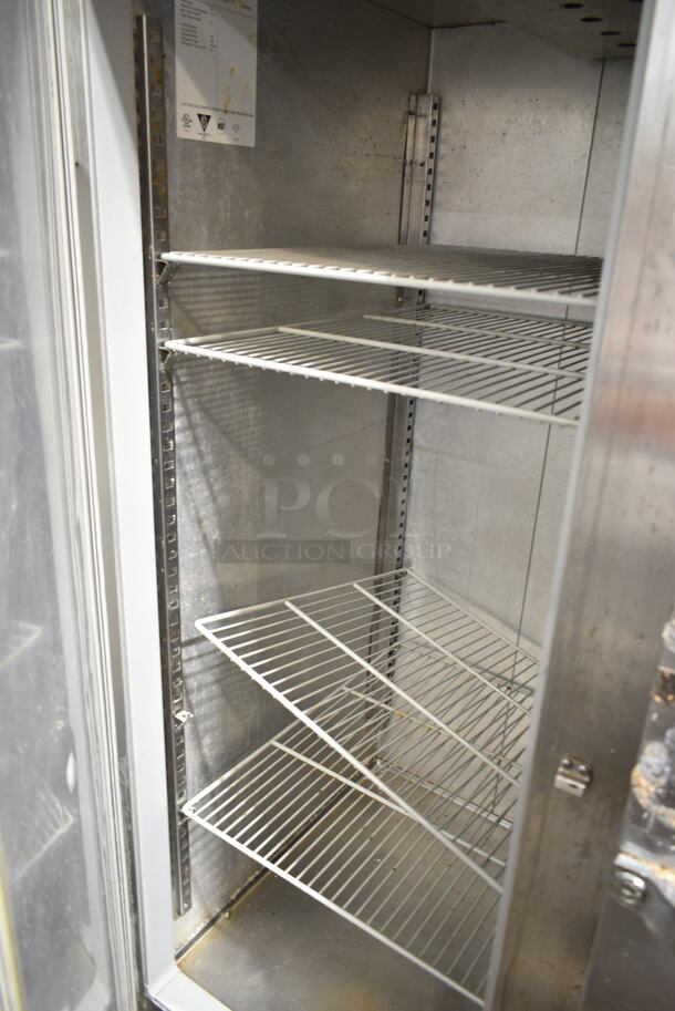 McCall 4-4045C Stainless Steel Commercial 2 Door Reach In Cooler w/ Poly Coated Racks. 115 Volts, 1 Phase. Tested and Working! - Image 4 of 5
