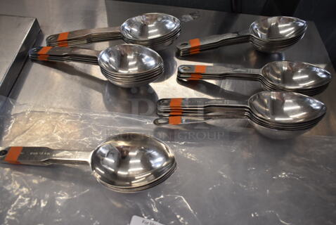 Lot of 29 BRAND NEW! Vollrath 1 Cup Stainless Steel Scoopers. 