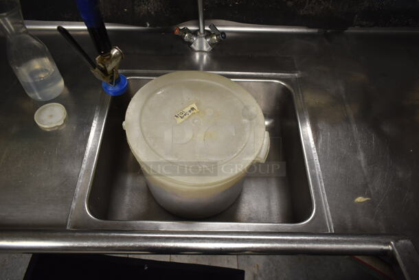 Stainless Steel Commercial Left Side Dirty Side Dishwasher Table w/ Sink Basin, Spray Nozzle, Handles, Back Splash. BUYER MUST REMOVE. (dish room) - Image 5 of 8