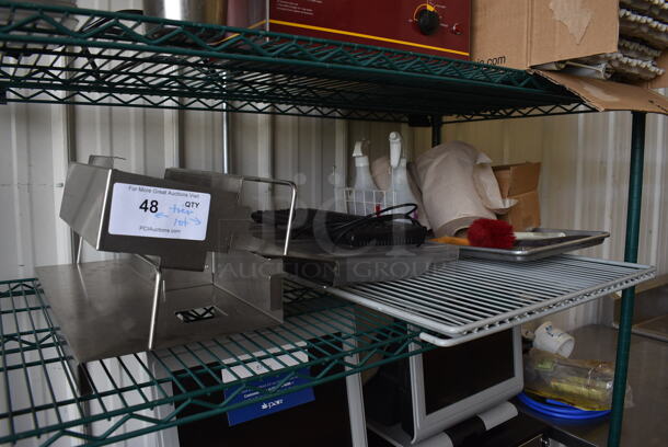 ALL ONE MONEY! Lot of Various Items Including Metal Pieces, Poly Rack and Paper Towels!