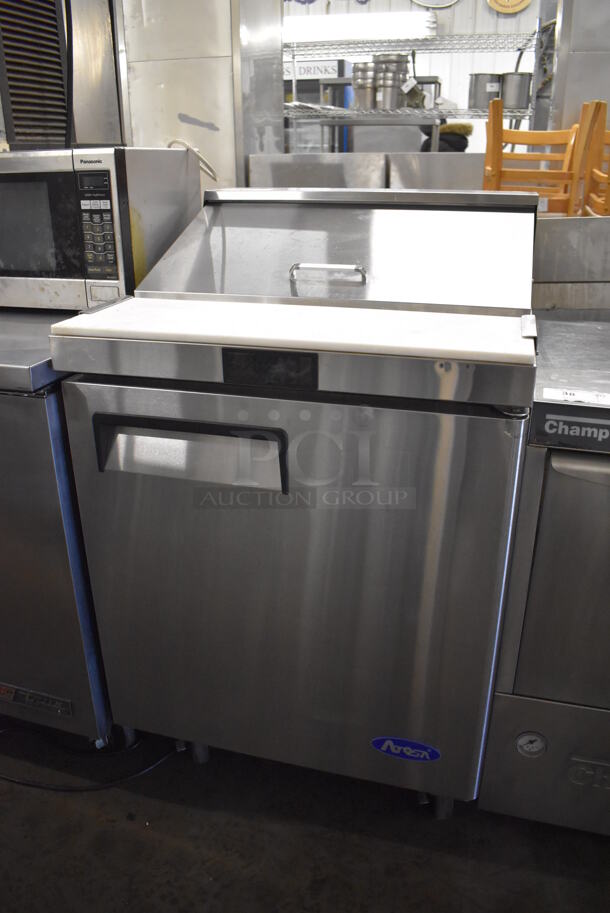 Atosa MSF8301GR Stainless Steel Commercial Sandwich Salad Prep Table Bain Marie Mega Top on Commercial Casters. 115 Volts, 1 Phase. 27.5x30x46. Tested and Working! - Image 3 of 7