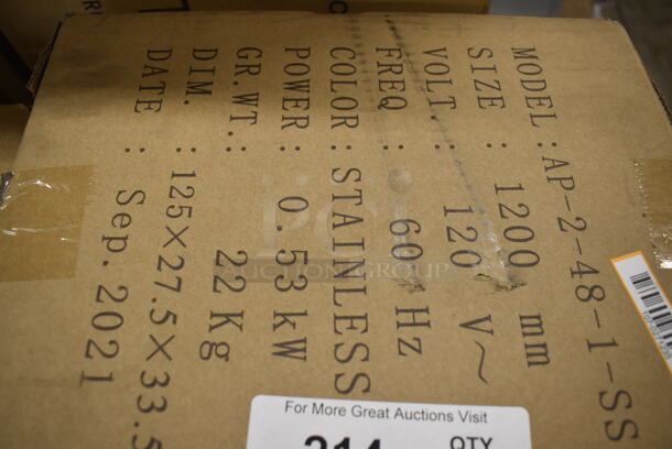 BRAND NEW SCRATCH AND DENT! Curtron AP-2-48-1-SS Air Pro Air Curtain Insect Door. 120 Volts, 1 Phase. 48x12x10. Tested and Working! - Image 5 of 7
