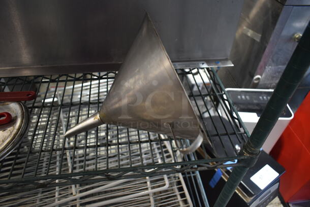 ALL ONE MONEY! Two Tier Lot of Various Items Including Racks and Metal Funnel - Image 7 of 7
