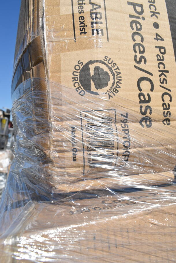 PALLET LOT of 38 BRAND NEW Boxes Including 129MCS28B Choice 28 oz. Black Rectangular Microwavable Heavy Weight Container with Lid 8 3/4" x 6 1/4" x 1 3/4" - 150/Case, 612613245 Choice Half Size Foil Steam Table Pan Deep 2 9/16" Depth - 100/Case, 5002TPJ Lavex Select Compact Jumbo Jr. 550' 2-Ply Toilet Paper Roll with 7" Diameter - 12/Case, 129MCS28B Choice 28 oz. Black Rectangular Microwavable Heavy Weight Container with Lid 8 3/4" x 6 1/4" x 1 3/4" - 150/Case, 795NRKFT3 New Roots Kraft PLA-Lined Compostable #3 Take-Out Container 7 3/4" x 5 1/2" x 2 1/2" - 200/Case, 127CH16F Choice 16 oz. Clear RPET Tall Hinged Deli Container - 200/Case, 500MF963BIC Choice Compartment Microwaveable Take-Out Container, 129MCS28B Choice 28 oz. Black Rectangular Microwavable Heavy Weight Container with Lid 8 3/4" x 6 1/4" x 1 3/4" - 150/Case, 50012C Choice 12 oz. Coffee Print Poly Paper Hot Cup - 1000/Case, Dart 12J12 12 oz. White Customizable Foam Cup - 1000/Case, 2 Box 795PTOWHT2 ChoiceWhite Microwavable Folded Paper #2 Take-Out Container 7 3/4" x 5 1/2" x 1 7/8" - 200/Case, 500MFT Lavex White M-Fold (Multifold) Towel - 4000/Case, 612P558 Choice 8" Clear Round Plastic Dome Lid - 500/Case, 127RDTFLBULK Choice Microwavable Translucent Customizable Recessed Fit Deli Lid - 500/Case. 38 Times Your Bid!  - Image 2 of 12