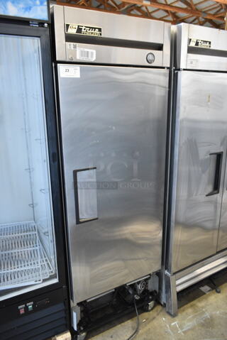 2014 True T-19F Stainless Steel Commercial Single Door Reach In Freezer w/ Poly Coated Racks. 115 Volts, 1 Phase. Tested and Working!