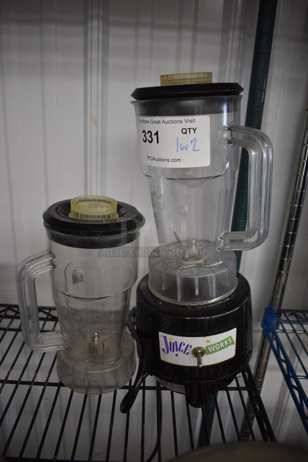 Metal Commercial Countertop Blender w/ 2 Pitchers. 7x7x16. Tested and Working! - Image 1 of 4