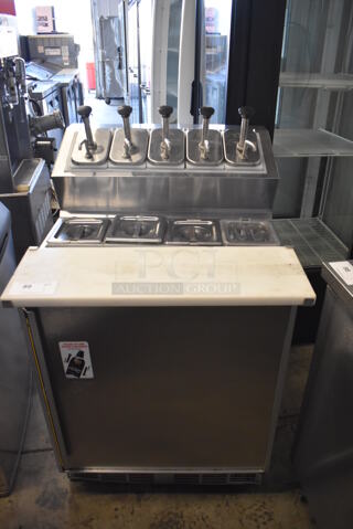Silver King SKF2A Stainless Steel Commercial Prep Table w/ Drop Ins and Lids. 115 Volts, 1 Phase. Tested and Working!