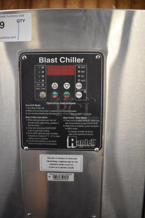 2013 Randell BC-18 Stainless Steel Commercial Floor Style Blast Chiller w/ 4 Probes. 115/230 Volts, 1 Phase. 40x36x68 - Image 2 of 6