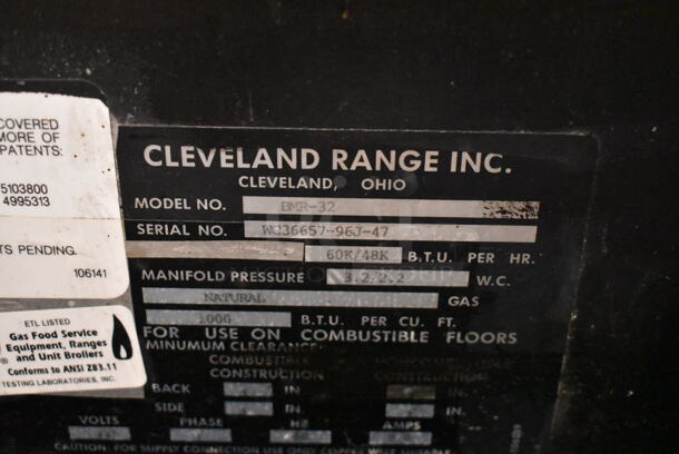 Cleveland BMR-32 Stainless Steel Commercial Natural Gas Powered Rotisserie Oven w/ Skewers and Legs on Commercial Casters. 45,000-60,000 BTU. - Image 7 of 7