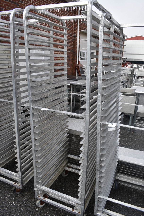 Metal Commercial Pan Transport Rack on Commercial Casters. 20.5x26x74 - Image 3 of 4