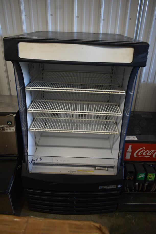 Beverage Air BZ13-1-B Metal Commercial Open Grab N Go Merchandiser w/ Poly Coated Shelves. 115 Volts, 1 Phase. Tested and Working!