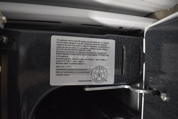 General Electric Metal Natural Gas Powered 4 Burner Range w/ Oven and Warmer. Missing Parts. Contains a Liquid Propane Conversion Kit! Appears To Be BRAND NEW! 30x30x46 - Image 7 of 7