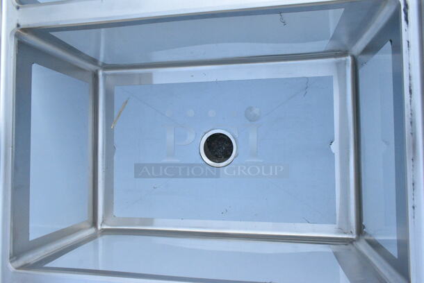 BRAND NEW SCRATCH AND DENT! Regency 600S32030230 124" 16-Gauge Stainless Steel Three Compartment Commercial Sink with 2 Drainboards - 20" x 30" x 14" Bowls - Image 6 of 9