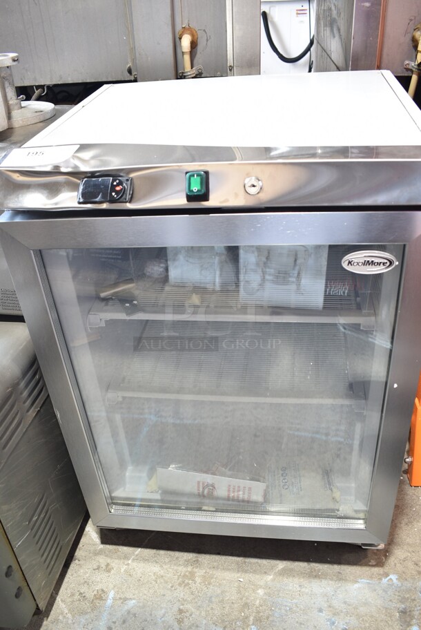BRAND NEW SCRATCH AND DENT! KoolMore KM-MDF46GD Metal Mini Freezer Merchandiser. See Pictures for Dents. 115 Volts, 1 Phase. Tested and Working! - Image 1 of 8