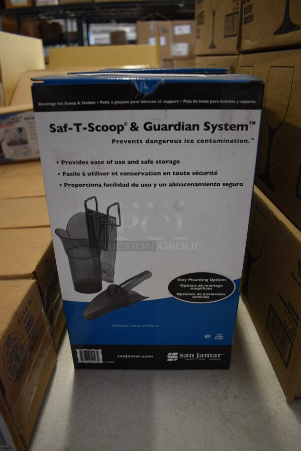 5 BRAND NEW IN BOX! San Jamar Poly Ice Scoop and Holder. 5 Times Your Bid!