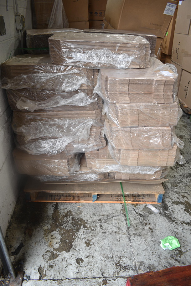 PALLET LOT of 27 BRAND New Bundles of Carboard Boxes. 27 Times Your Bid!  - Image 1 of 2