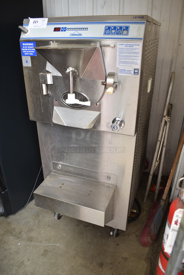 Carpigiani LB-502G Stainless Steel Commercial Water Cooled Floor Style Batch Freezer on Commercial Casters. 208/230 Volts, 3 Phase. - Image 2 of 9