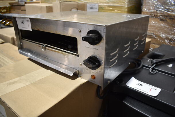 2024 Crosson FPO-13 Stainless Steel Commercial Countertop Electric Powered Pizza Oven. Missing Door and Handle. 120 Volts, 1 Phase. Tested and Working! - Image 2 of 4
