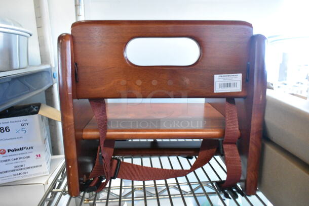 2 BRAND NEW SCRATCH AND DENT! Items Including Lancaster Table & Seating 164WDBSTWAL Unassembled Wooden Booster Seat with Walnut Finish and Lancaster Table & Seating Unassembled Wooden Booster Seat with Mahogany Finish. 2 Times Your Bid!   - Image 7 of 8