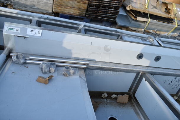 BRAND NEW SCRATCH AND DENT! Regency 600S42424224 Stainless Steel 4 Bay Sink w/ Dual Drain Board. No Legs. Bays 24x24x13.5. Drain Boards 22x26 - Image 3 of 8