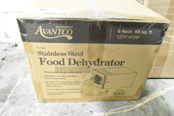 BRAND NEW IN BOX! Avantco 177LT06A Stainless Steel Commercial Food Dehydrator. 120 Volts, 1 Phase. Tested and Only Works On The Highest Heat Setting. - Image 3 of 4