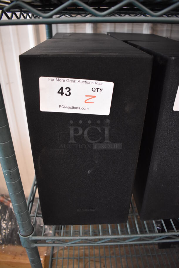 2 Samsung PS-WR45BB Subwoofer Speakers. 7x11x13.5. 2 Times Your Bid!