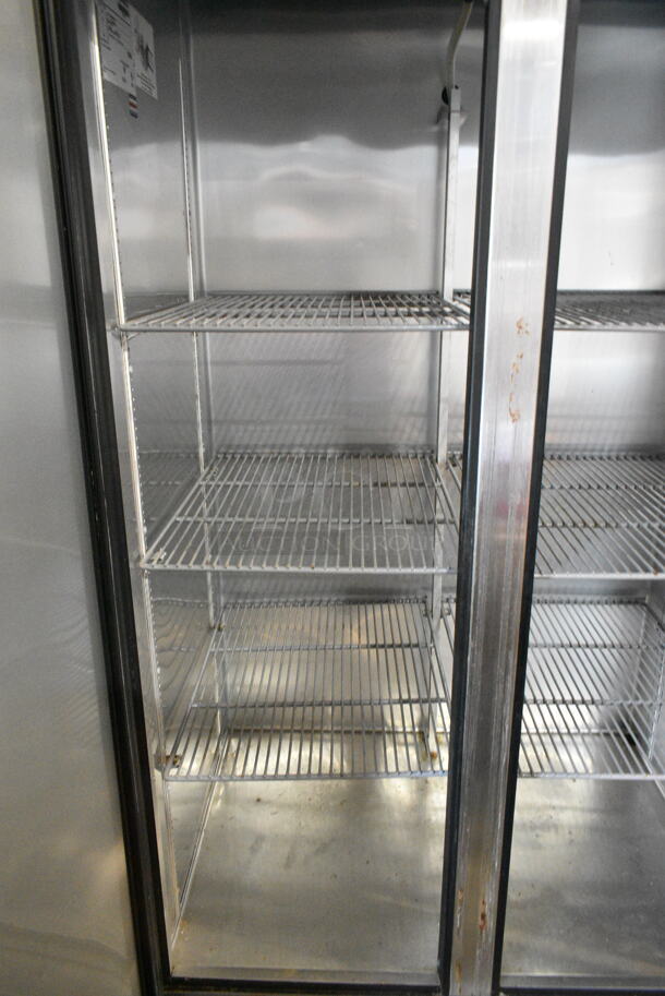 2016 True T-35 Stainless Steel Commercial 2 Door Reach In Cooler w/ Poly Coated Racks. 115 Volts, 1 Phase. Tested and Working! - Image 5 of 6