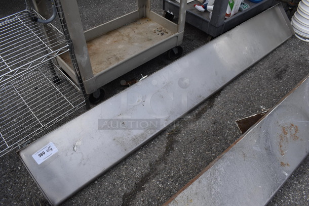 Metal Shelf w/ Wall Mount Brackets. - Image 2 of 3