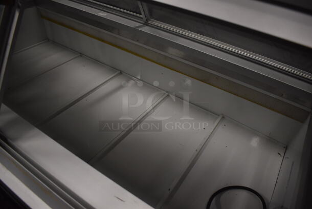 Hussmann GIM-6 Metal Commercial Floor Style Freezer Merchandiser. 115 Volts, 1 Phase. 73x40x51. Cannot Test - Unit Needs New Power Cord - Image 4 of 7