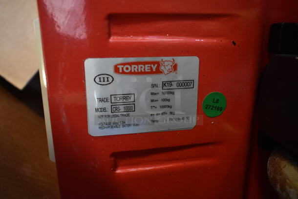 BRAND NEW SCRATCH AND DENT! Torrey CRS-10000 Orange Metal 10,000 lb. Digital Crane Scale - Image 4 of 5