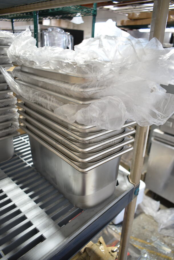 11 BRAND NEW SCRATCH AND DENT! Items Including Vollrath Vollrath 30240 Super Pan 1/2 Size 4" Deep Heavy-Duty Anti-Jam Stainless Steel Steam Table / Hotel Pan - 20 Gauge, 10 Vigor 07524VS 1/3 Size 6" Deep Anti-Jam Stainless Steel Steam Table / Hotel Pan. 11 Times Your Bid!  - Image 5 of 7