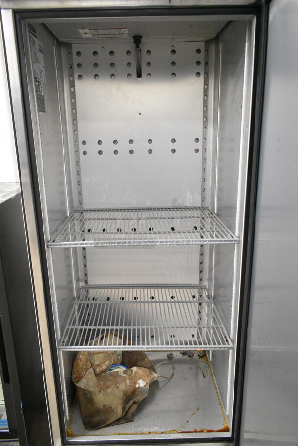 2022 True T-19F-HC Stainless Steel Commercial Single Door Reach In Freezer w/ Poly Coated Racks on Commercial Casters. 115 Volts, 1 Phase. Tested and Working! - Image 3 of 4