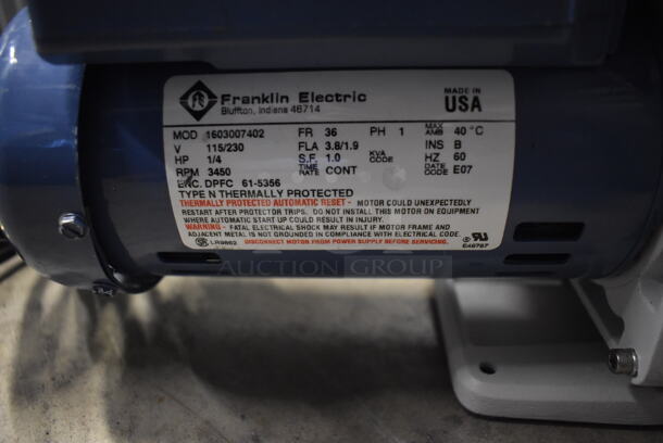 EMF3 Metal Motor. 100-120 Volts, 1 Phase. 15x5x12 - Image 3 of 5