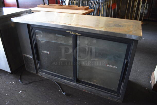 2011 True TBB-24-60G-SD Metal Commercial 2 Door Back Bar Cooler Merchandiser. 115 Volts, 1 Phase. BUYER MUST REMOVE. 61x24.5x36. Item Was in Working Condition on Last Day of Business. (Susquehanna Ale House) - Image 1 of 5