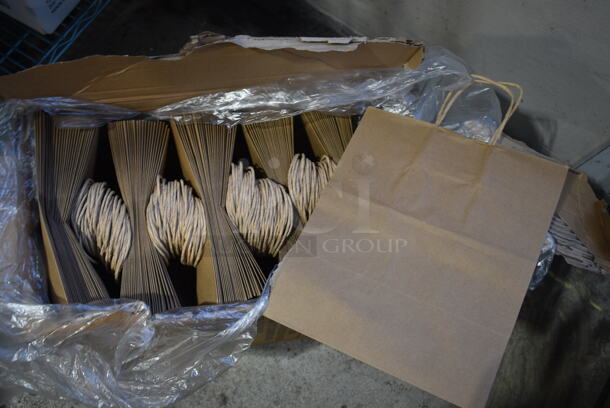 ALL ONE MONEY! Lot of 4 Boxes of Various Items Including Plastic Lids, Straws and Napkins - Image 4 of 7