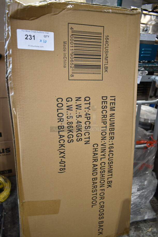 4 BRAND NEW SCRATCH AND DENT! Lancaster Table & Seating Metal Silver Finish Dining Height Chair Frames and 8 Cushions. Includes 164CMTLADCFR. 4 Times Your Bid! - Image 4 of 9