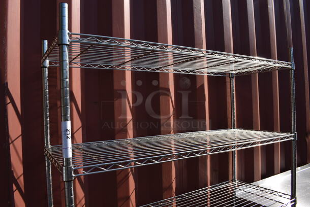 Chrome Finish 5 Tier Shelving Unit. BUYER MUST DISMANTLE. PCI CANNOT DISMANTLE FOR SHIPPING. PLEASE CONSIDER FREIGHT CHARGES. 48x18x73 - Image 2 of 4