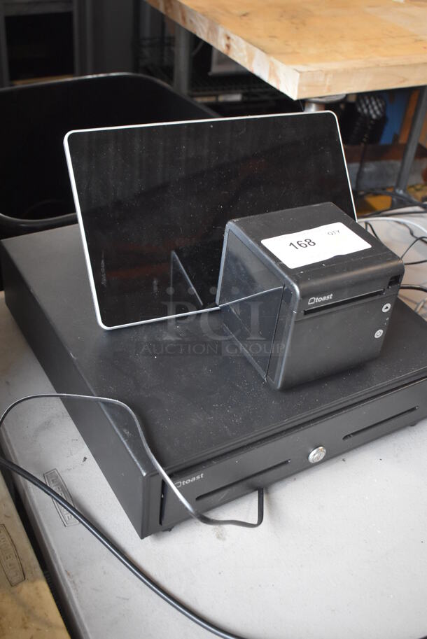 Toast POS Monitor w/ Toast Receipt Printer and Metal Cash Drawer. - Image 2 of 4