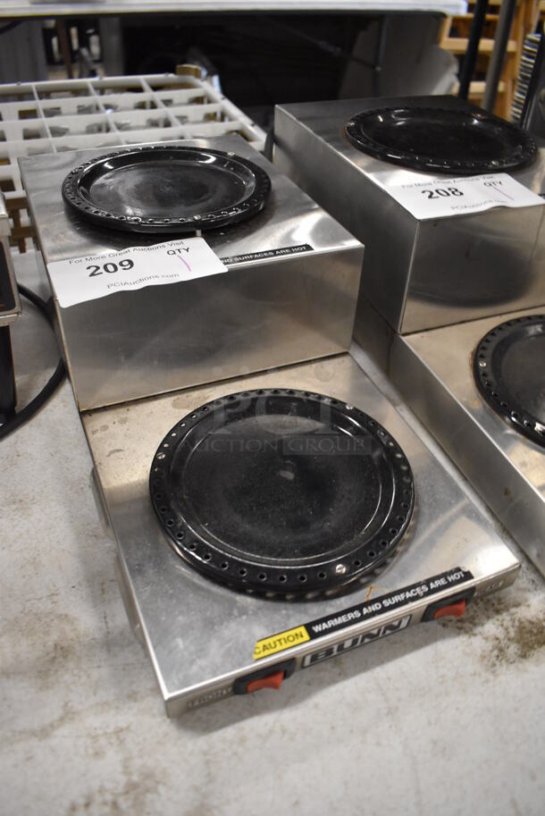 Bunn WL2 Stainless Steel Commercial Countertop 2 Tier 2 Burner Coffee Pot Warmer. 120 Volts, 1 Phase. 8x18x5.5. Tested and Working! - Image 3 of 5