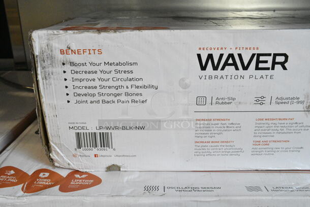 4 IN ORIGINAL BOX! Items Including Waver Vibration Plate, LP-RMX-BLU-NW Rumbler Vibration Plate, Audio Technica AT-LP120XUSB-BK Record Player, SereneLife SLTLWS450 Towel Warmer. 4 Times Your Bid!  - Image 2 of 5